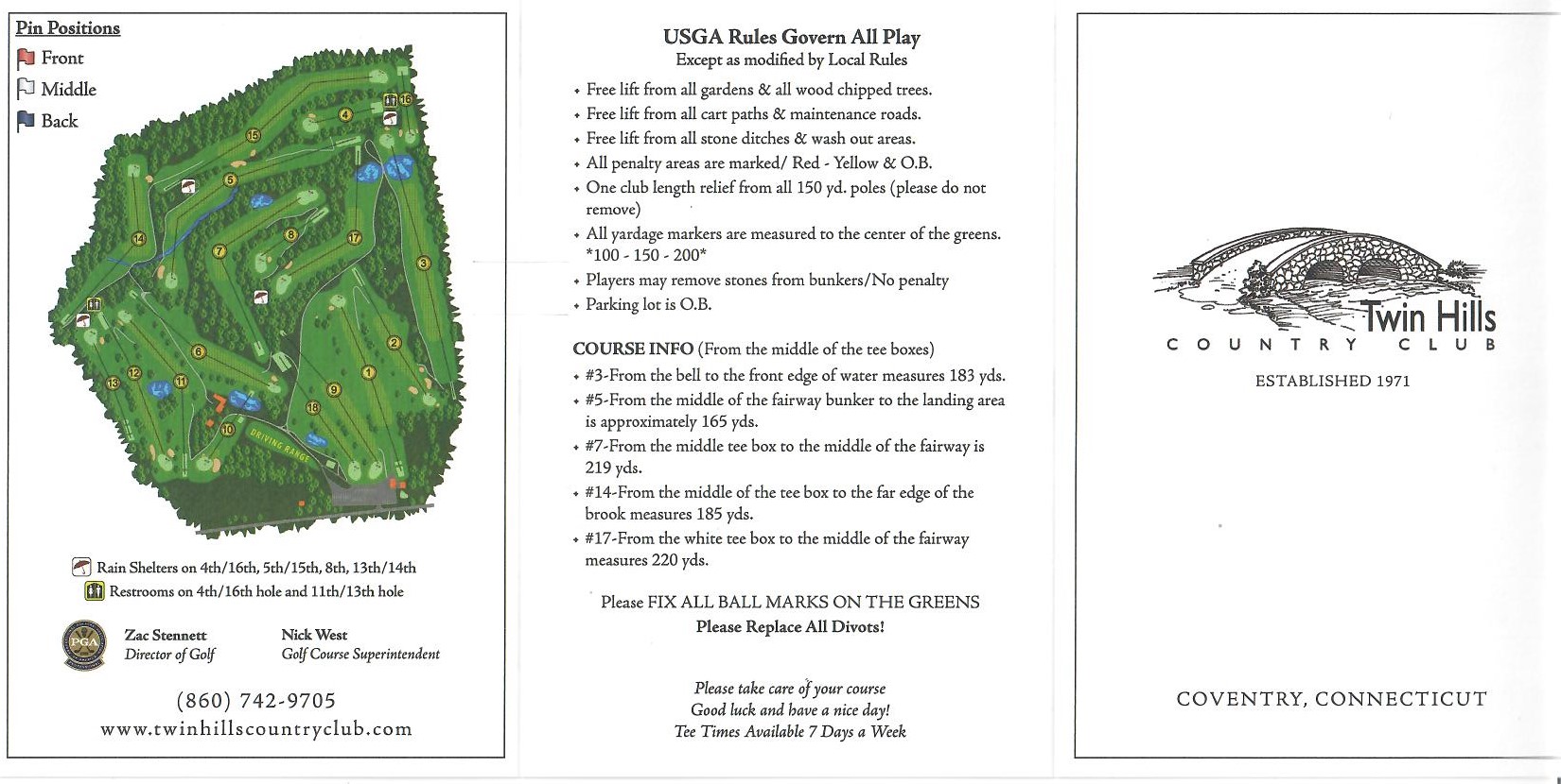 Scorecard Twin Hills Country Club